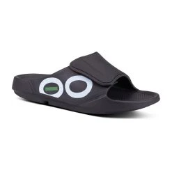 Oofos Men’s OOahh Sport Flex Sandal- Black (FINAL SALE)