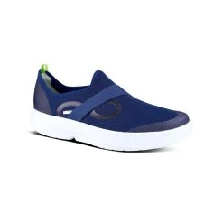 Oofos Men’s OOmg Low Shoe – White & Navy